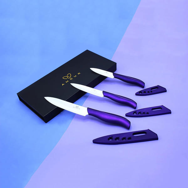 Knives - Purple - Set Of 3