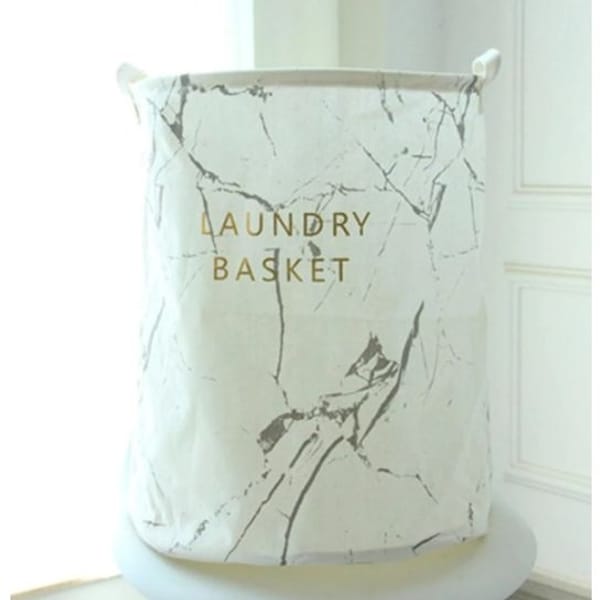 Laundry Basket - Marble Finish - Waterproof - Single Piece