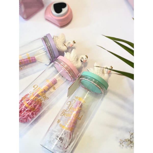 LED Message Bottle - Swan - Single Piece