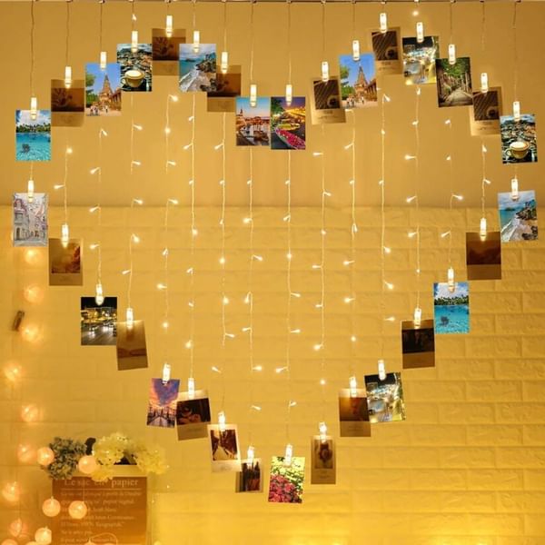 LED String Photoclip Lights - Hearts - 2Mtr