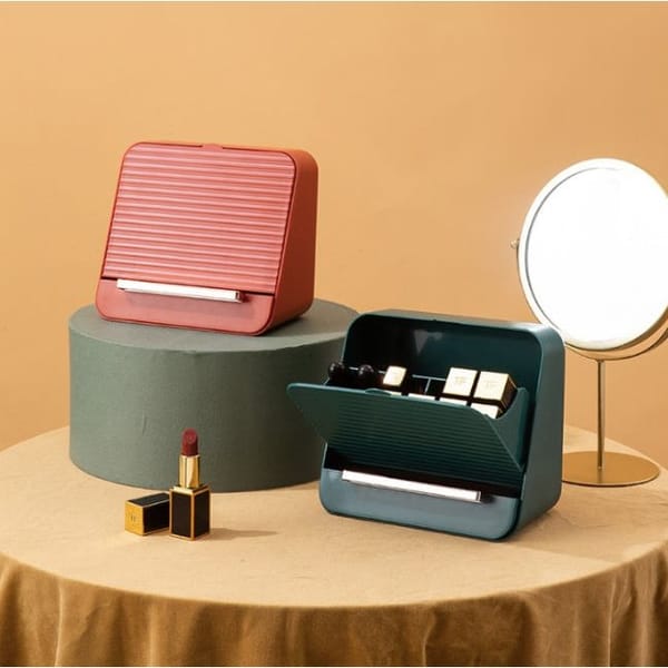 Lipstick Organizer With Drawer - 12 Compartments - Single Piece