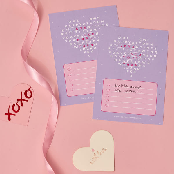 Love You More Notecard - Single Piece