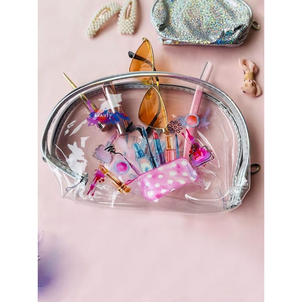 Makeup Pouch - Transparent - Set Of 3