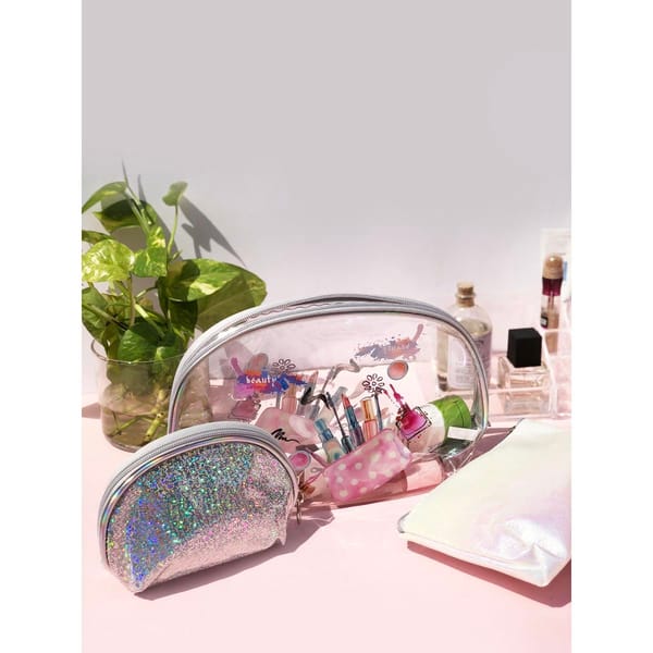 Makeup Pouch - Transparent - Set Of 3