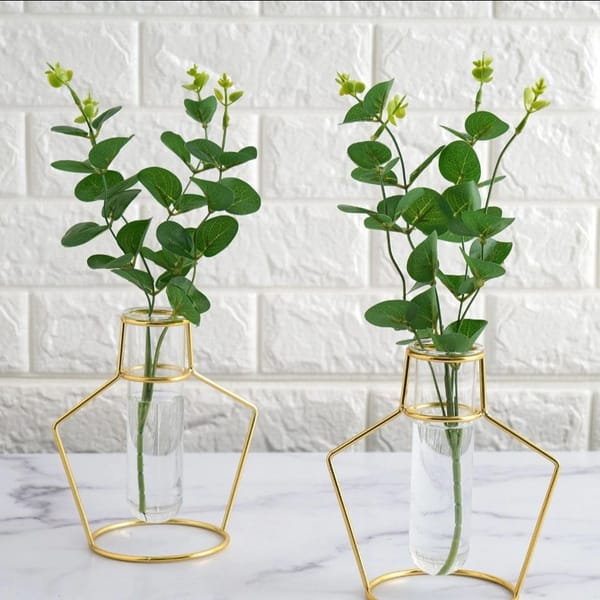 Metal Vase - Pentagon - Test Tube - Single Piece