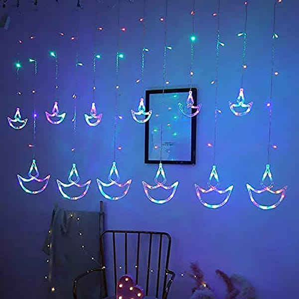 Multi-coloured Diya LED String Light