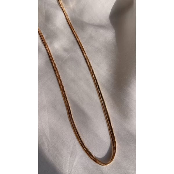 Necklace - Gold Filled Herringbone Flat Snake - Single Piece