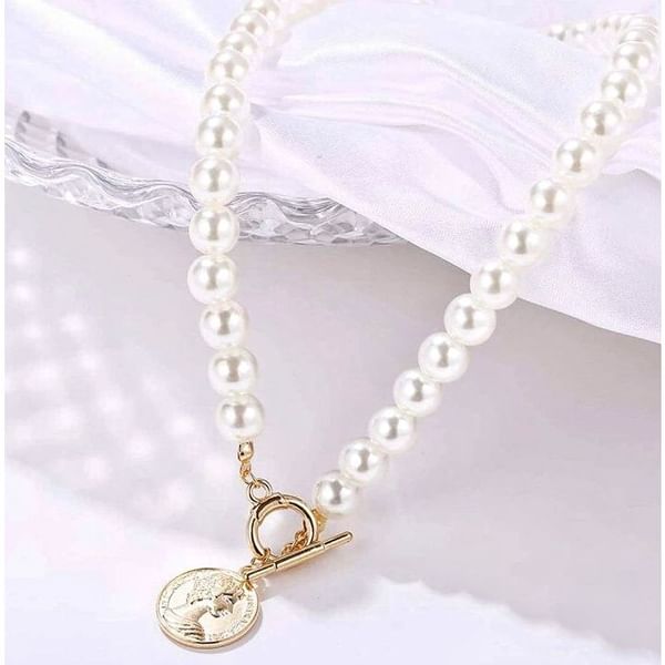 Necklace - Pearl With Toggle Clasp - Single Piece