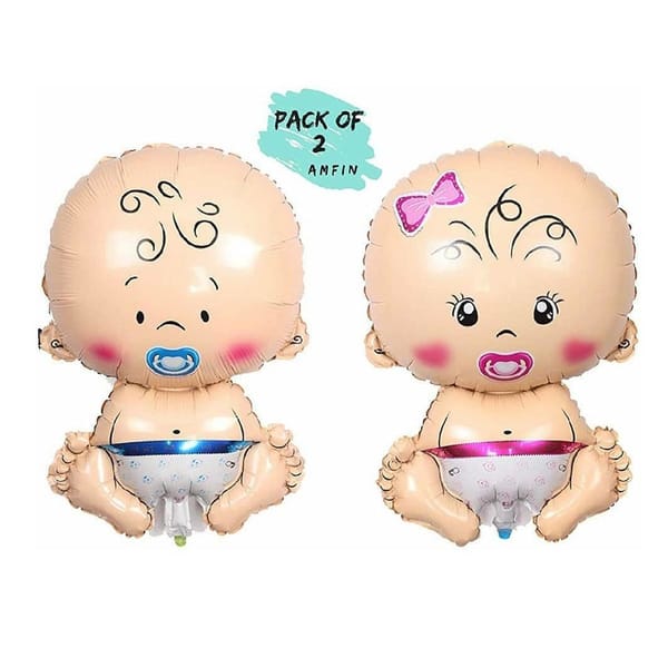 Newborn Baby Girl And Baby Boy Foil Balloons