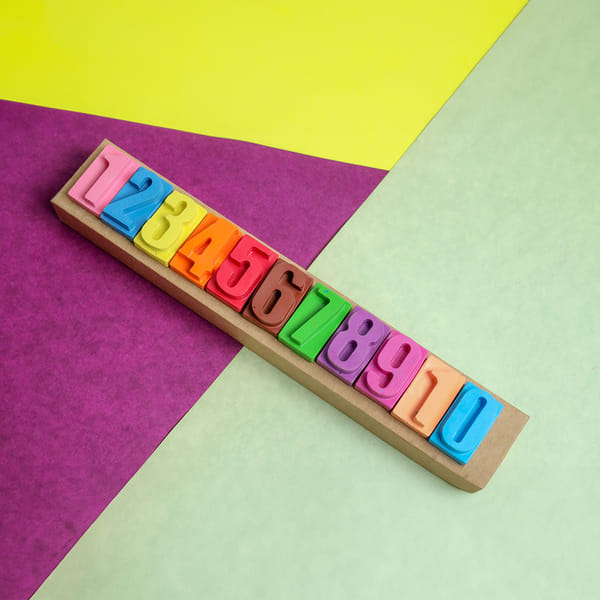 Number-Shaped Crayons - Set 1-10
