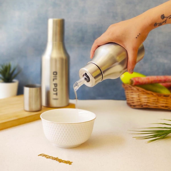 Oil Bottle - Stainless Steel - Single Piece