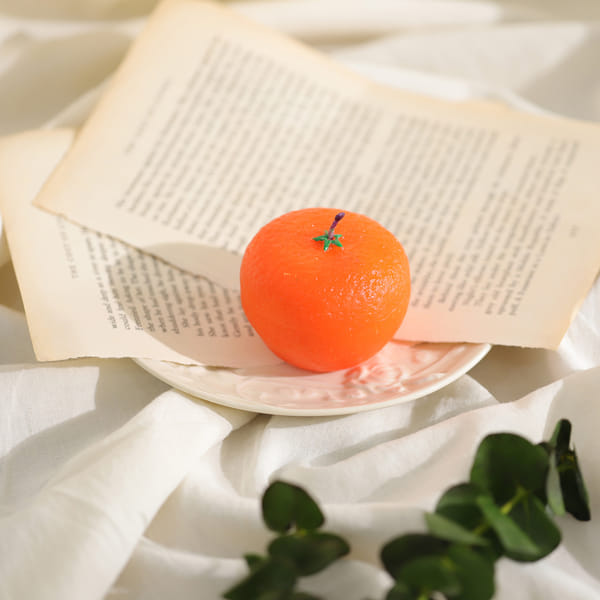Orange Shaped Candle - Single Piece