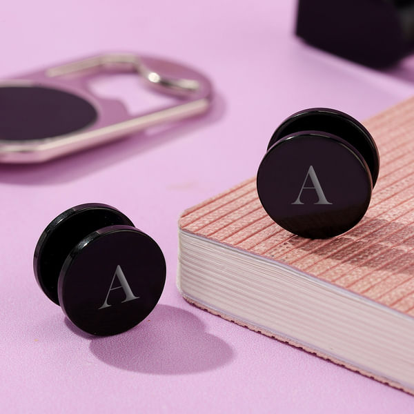 Personalized Matte Black Cufflinks