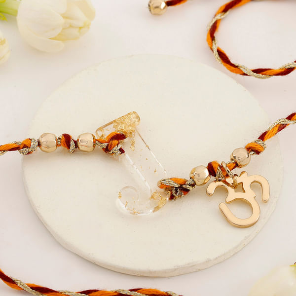 Personalized Resin Initial Rakhi - J