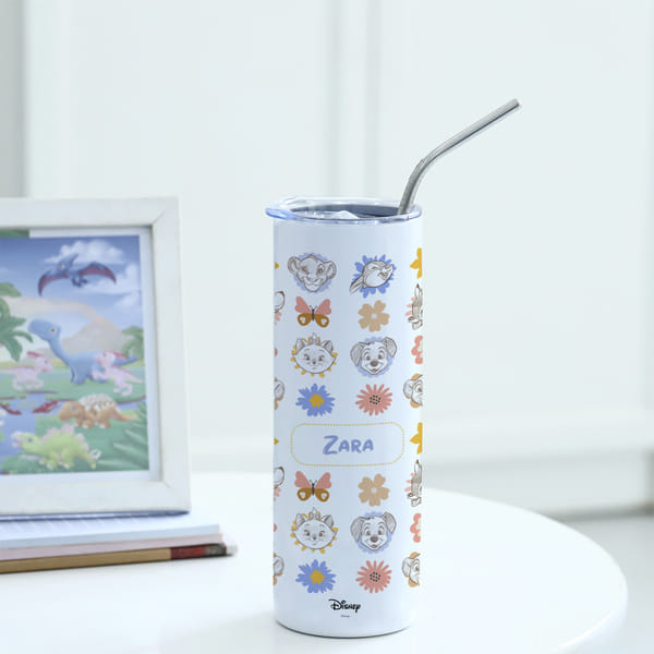 Personalized Stainless Steel Tumbler With Straw