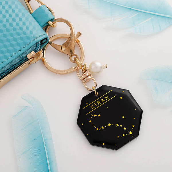 Personalized Zodiac Constellation Keychain - Scorpio
