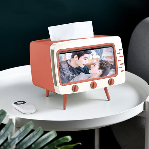 Phone Holder With Tissue Box - TV - Single Piece