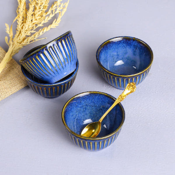 Portion Bowl Set - Mehran - Gold Rimmed