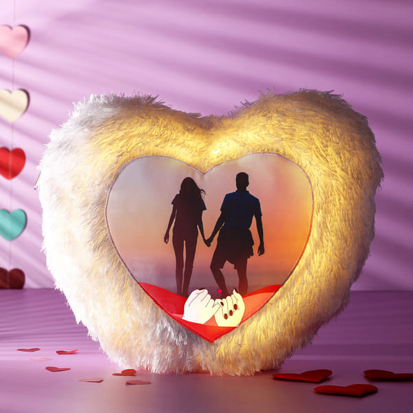 Promise LED Satin Personalized Cushion