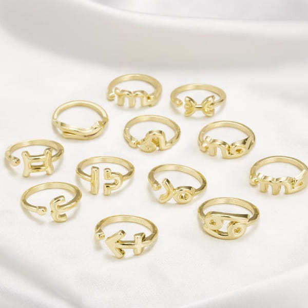 Rings - Zodiac Sign - Gold - Single Piece