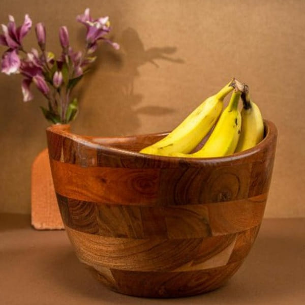 Serving Bowl - Wooden - Boat - Single Piece