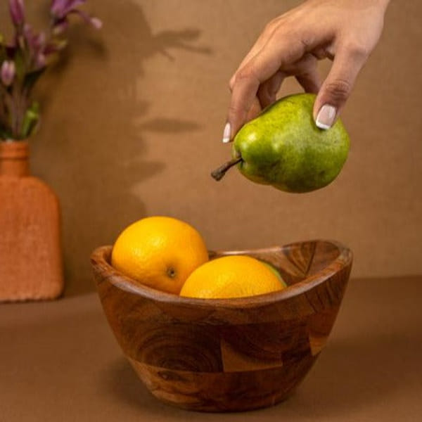 Serving Bowl - Wooden - Boat - Single Piece