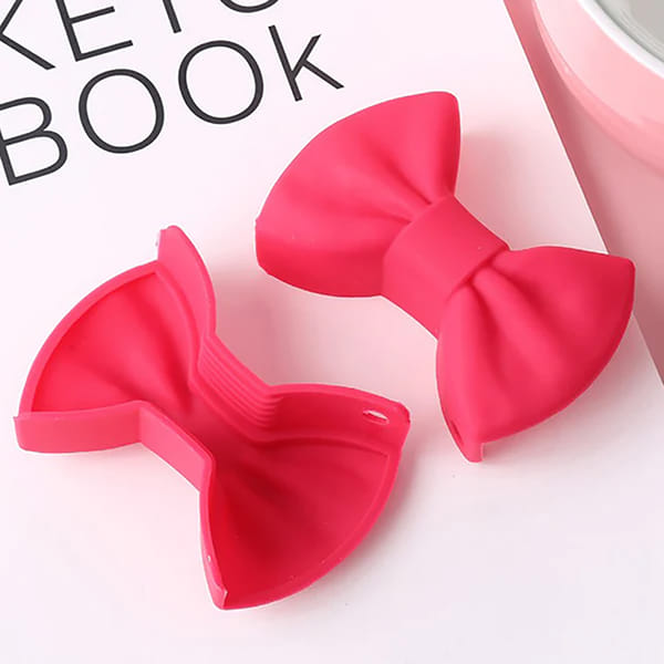 Silicone Bow Pot Holder - Assorted - Set Of 2