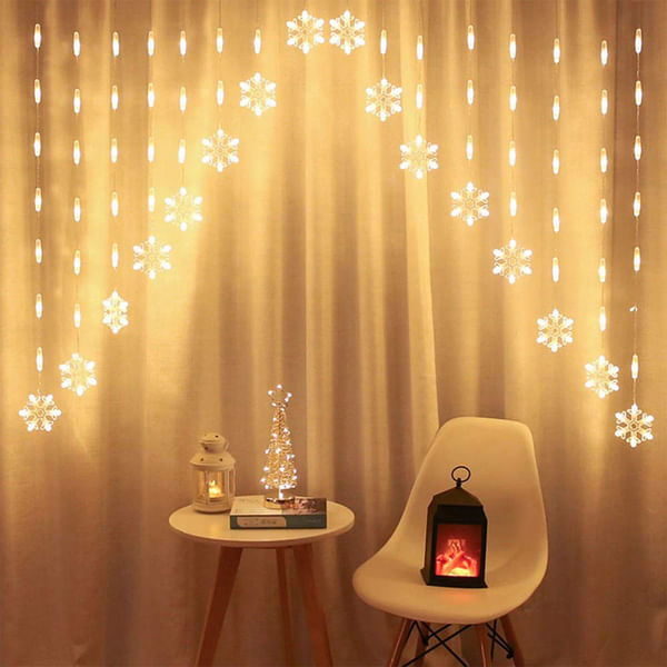 Snowflake LED Curtain Lights - Assorted - Single Piece