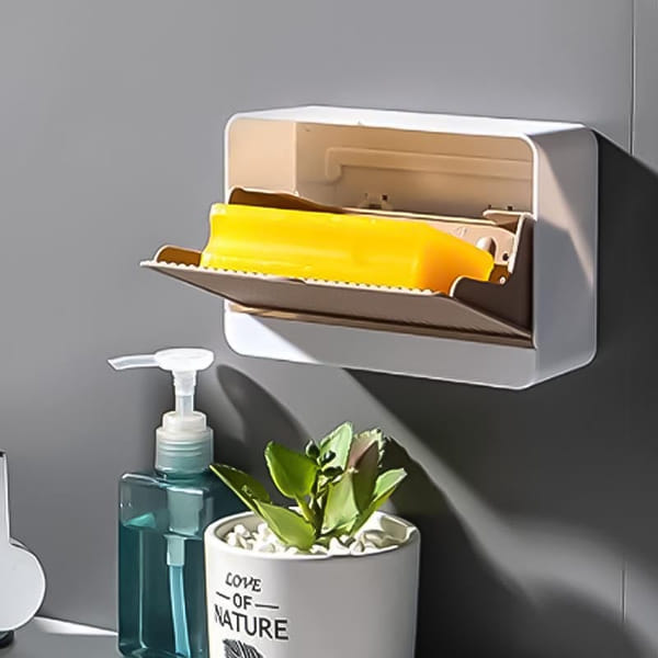 Soap Holder - Flap Open - Wall Mounted - Single Piece