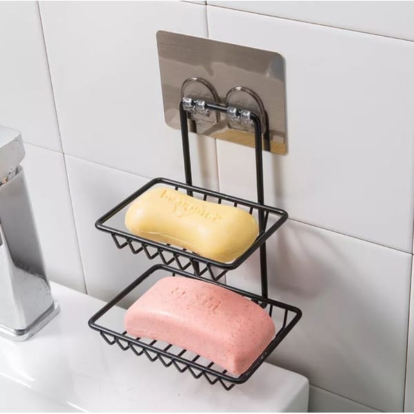 Soap Holder - Two Layered - Wall Mounted - Single Piece