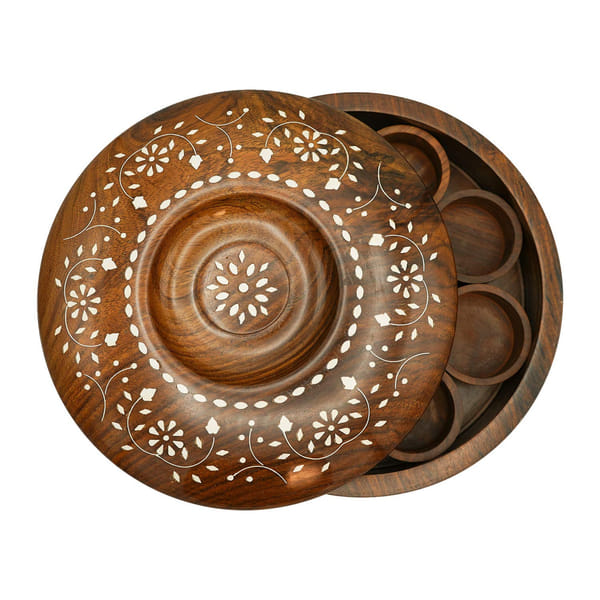 Spice Box - 7 Compartments - Wooden