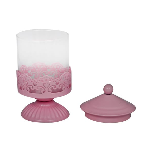 Storage Jar With Lid - Metal Cutwork - Big