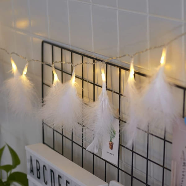 String Lights - Feather - White - 2m