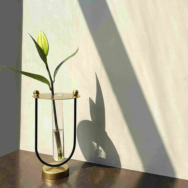 Test Tube Planter - Bud Vase - Golden - Single Piece