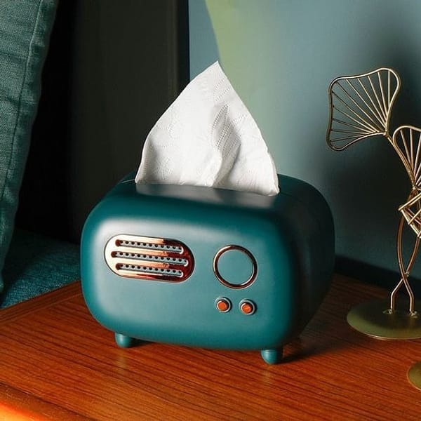 Tissue Box - Vintage Radio - Single Piece