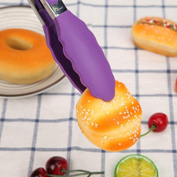 Tongs With Silicone Handle - Single Piece