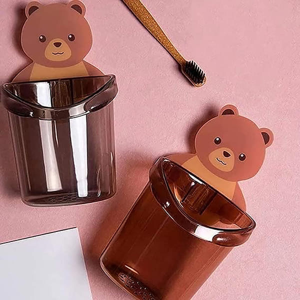 Tooth Brush Holder - Self Adhesive - Bear - Single piece