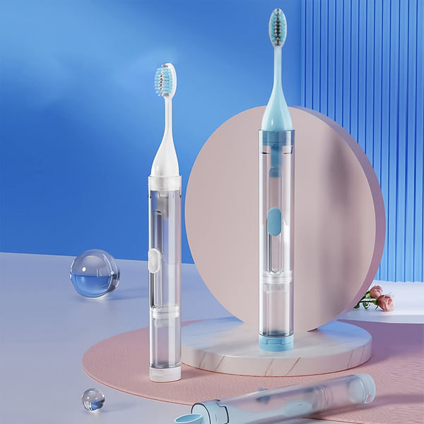 Toothbrush With Refillable Toothpaste Case - Assorted - Single Piece