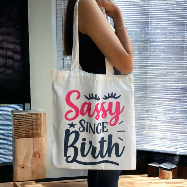 Tote Bag - Sassy Since Birth - Assorted - Single Piece