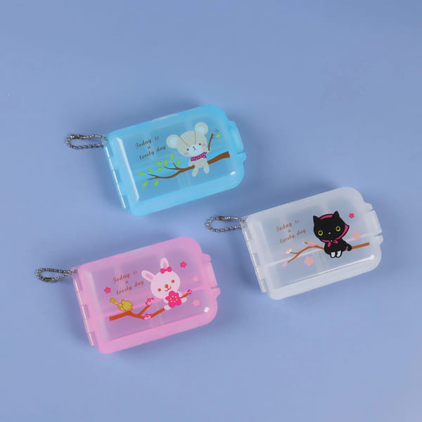 Transparent Medicine Organizer - 7 Grid - Assorted - Single Piece