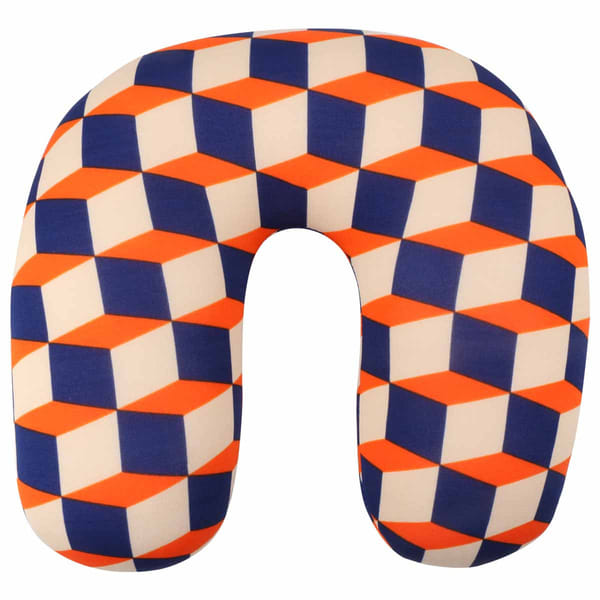 Travel Neck Pillow - Orange & Blue