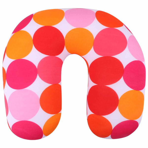 Travel Neck Pillow - Orange & Pink