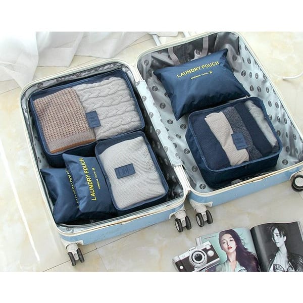 Travel Organizer Pouches - Polyester - Set Of 6