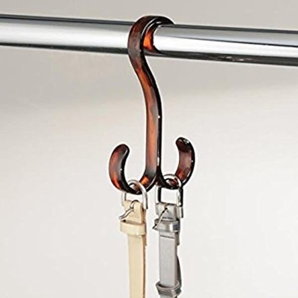 Twin Hook Hanger - Brown