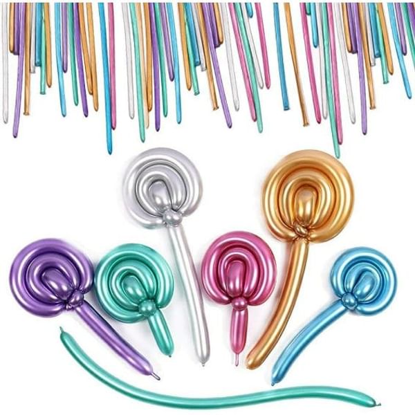 Twisting Balloons - Modelling - Chrome - Set Of 50