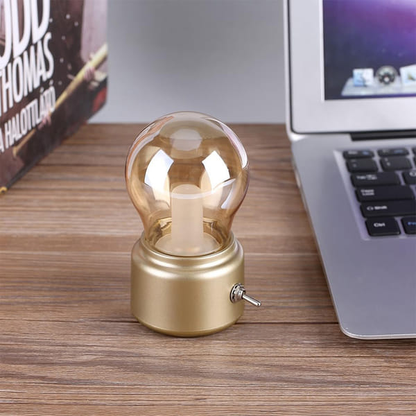 USB Retro Bulb Lamp - Gold - Single Piece
