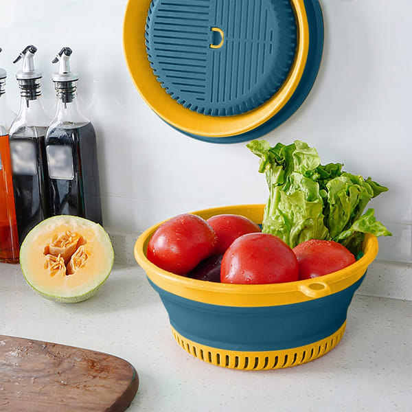 Vegetable Draining Basket And Food Cover - Collapsible - Assorted - Single Piece