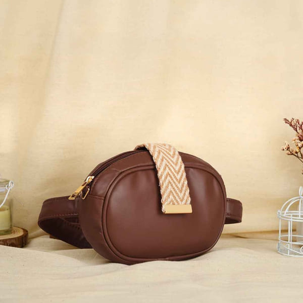 Waist Sling Bag Decorative Flap Single Piece