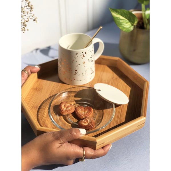 Wooden Tray - Hexagon - Single Piece