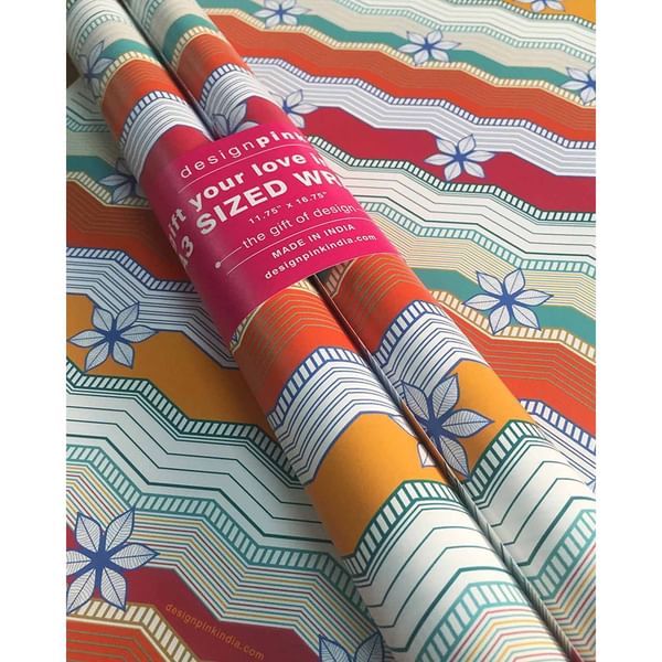 Wrapping Paper - Zig Zag Floral
